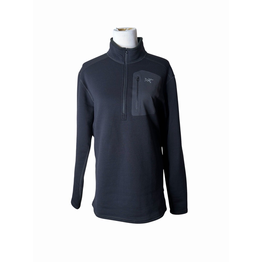 Arc'teryx Black RHO Heavyweight Quarter Zip Pullover Men's XL